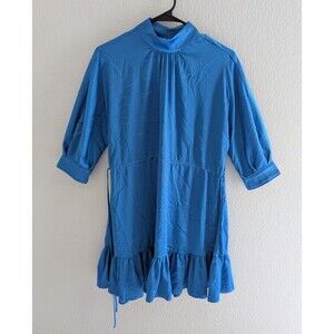 ALEXIS Avela Satin Cocktail Mini Dress Women's Size XS Blue Casual Dress NWT